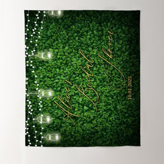 Lofaris Glitter Lights And Green Bride To Be Wedding Backdrop