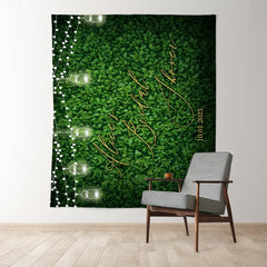 Lofaris Glitter Lights And Green Bride To Be Wedding Backdrop