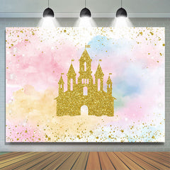 Lofaris Glitter Magic Sky World With Castle Cute Backdrop