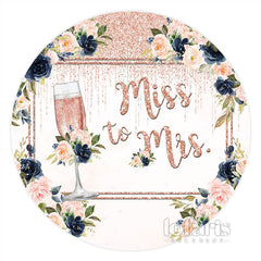 Lofaris Cheers Up Floral Adorable Round Wedding Backdrop