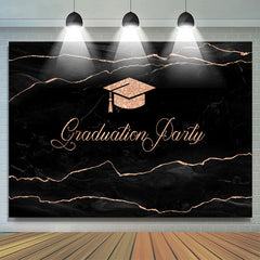 Lofaris Glitter Rose Gold Lines Graduation Party Backdrop