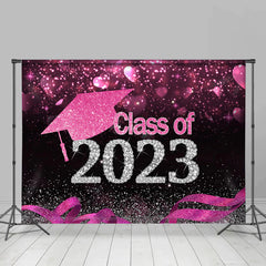 Lofaris Glitter Simple Happy Graduation 2023 Backdrop