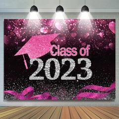 Lofaris Glitter Simple Happy Graduation 2023 Backdrop