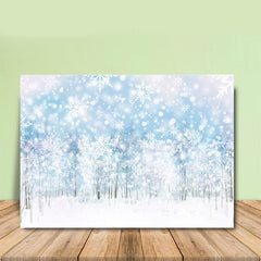 Lofaris Glitter Snowflake Bokeh Trees Backdrop for Winter