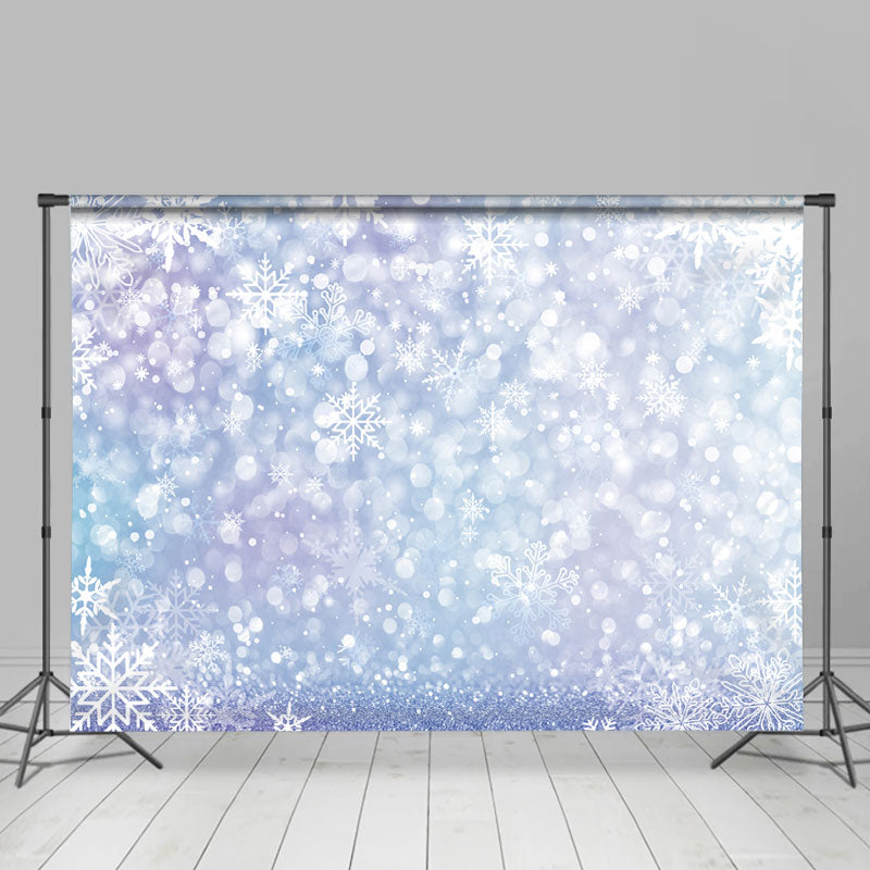 Lofaris Glittering Snowflakes Winter Snow Backdrop for Party