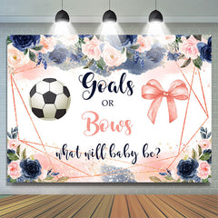 Lofaris Goals and Bows Cute Floral Baby Shower Backdrop