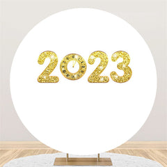 Lofaris Gold 2023 Happy New Year Circle Backdrop For Party