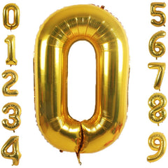 Lofaris Gold DIY Number Foil Mylar Balloons 40 Inch Party Decoration