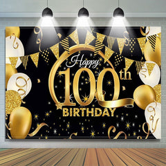 Lofaris Gold Glitter Ballons 100th Birthday Party Backdorp