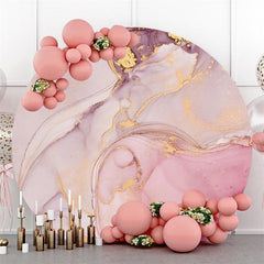 Lofaris Gold Purple Mixed Pink Beige Abstract Circle Backdrop