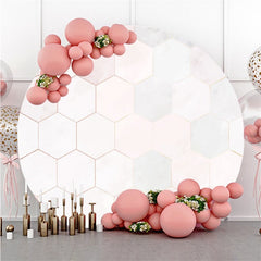 Lofaris Gradient Diamond Pattern Honeycomb Theme Circle Backdrop