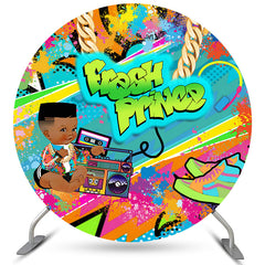 Lofaris Graffiti Fresh Prince Round Baby Shower Backdrop