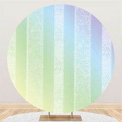 Lofaris Green And Blue Themed Round Happy Birthday Backdrop