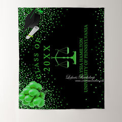 Lofaris Green Bokeh Ballons Class Of 2022 Black Grad Backdrop