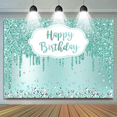 Lofaris Green Bokeh Glitter Diamond Happy Birthday Backdrop