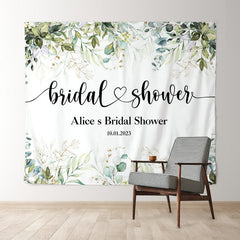 Lofaris Green Leaves Bridal Shower Simple Party Backdrop