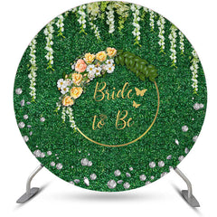 Lofaris Green Leaves Yellow Floral Bride To Be Wedding Backdrop