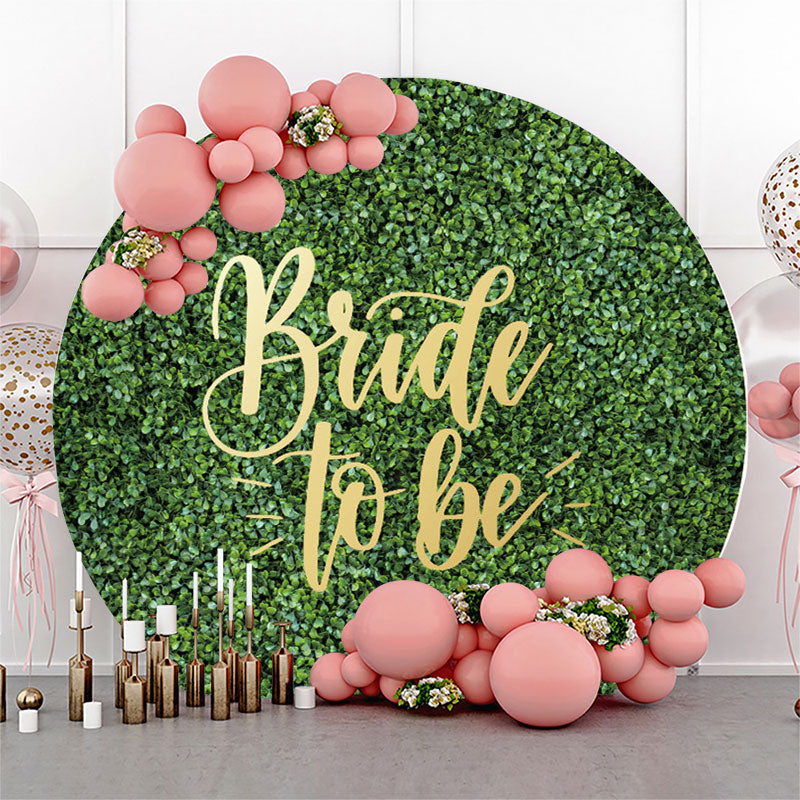 Lofaris Greenery Leaves Round Bridal Shower Backdrop Cover