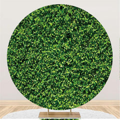 Lofaris Greeny Leaves Custom Circle Baby Shower Party Backdrop