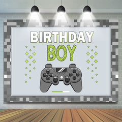 Lofaris Grey Game Machine Happy Birthday Party Backdrop For Boy