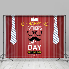 Lofaris Happy Fathers Day Red Beard Tie Backdrop for Photo