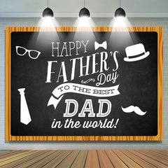 Lofaris Happy Fathers Day To The Best Father Black Backdrop for Party