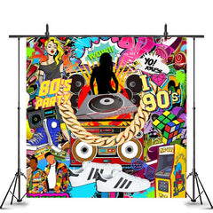 Lofaris Hip Hop 80S 90S Dance Themed Birthday Party Backdrop