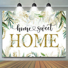 Lofaris Home Sweet Green Leaves Gold Backdrops for Party