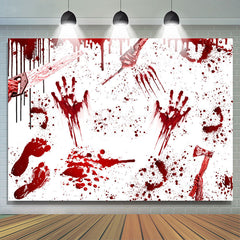 Lofaris Horrible Bloody Chainsaw Scary Halloween Backdrop