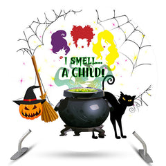 Lofaris I Smell A Child Circle Halloween Baby Shower Backdrop