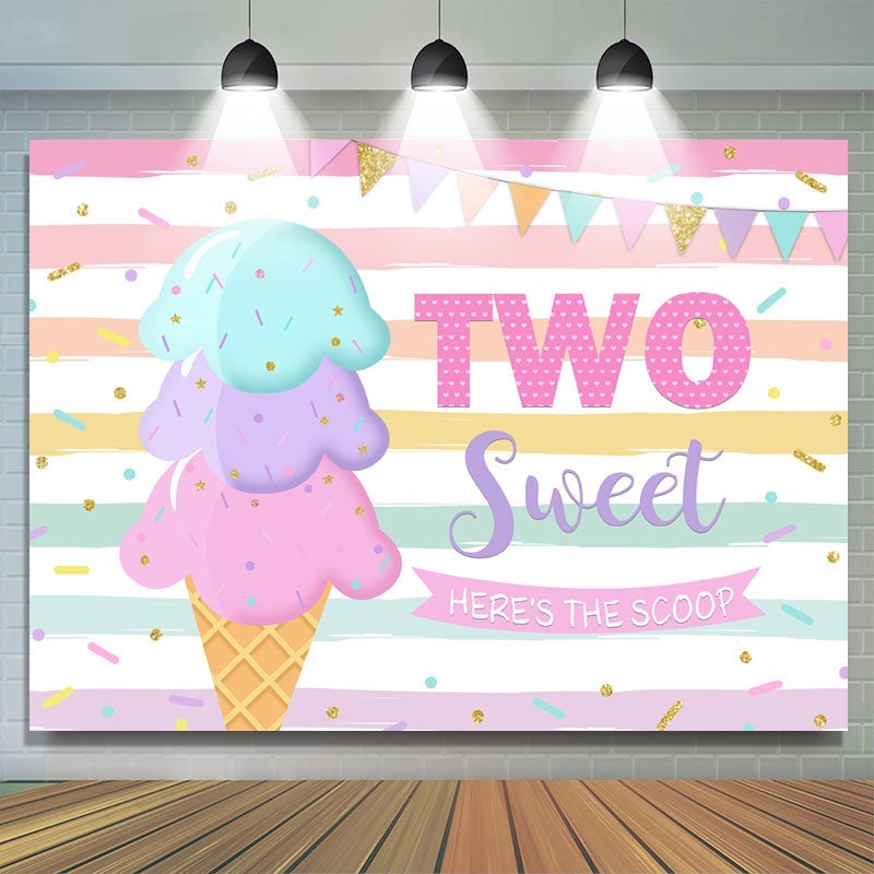 Lofaris Ice Cream Birthday Summer Photoshoot backdrop for girl