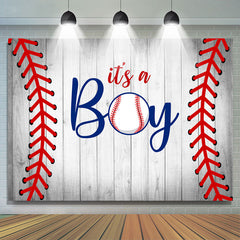 Lofaris Its A Boy Baseball Theme Cute Baby Shower Backdrop