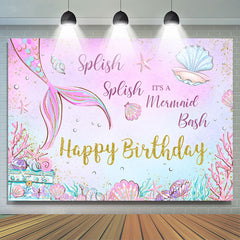 Lofaris Its A Mermaid Sea Theme Happy Birthday Backdrop