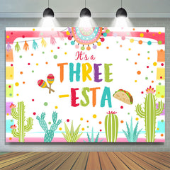 Lofaris Its A Three Esta Fiesta Taco Happy Birthday Backdrop