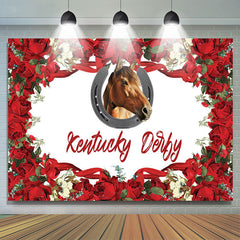 Lofaris Kentucky Derby Horseshoe Rose Dance Party Backdrop