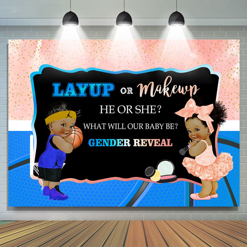 Lofaris Layup Or Makeup Gender Revel Backdrop For Baby Shower