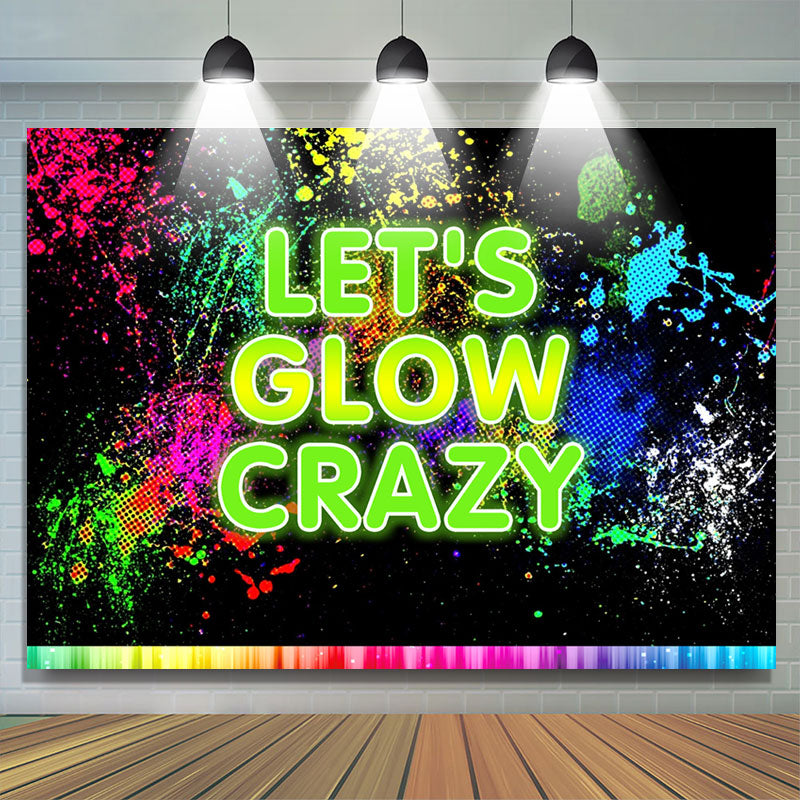 Lofaris Lets Glow Crazy Graffiti Splash Paint Party Backdrop