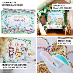 Lofaris Lets Three Floral Fiesta Kids 3rd Birthday Backdrop