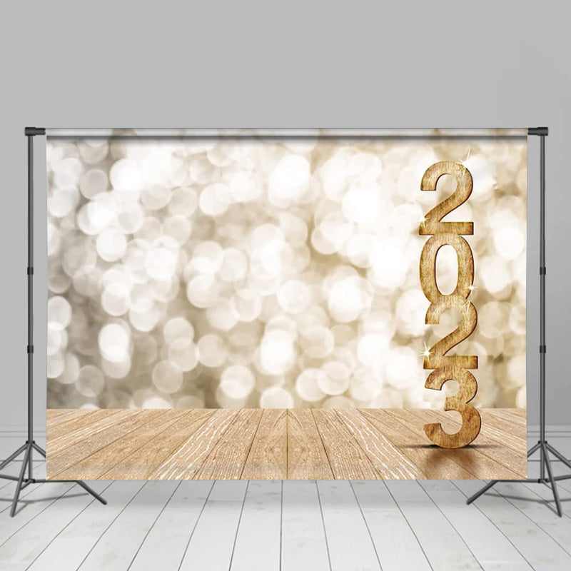 Lofaris Light Khaki Bokeh 2023 Wood Backdrop For Graduation