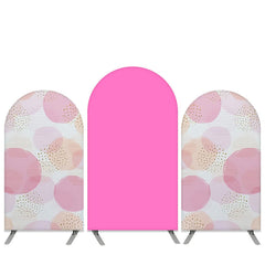 Lofaris Light Pink Pattern Theme Hot Birthday Arch Backdrop Kit