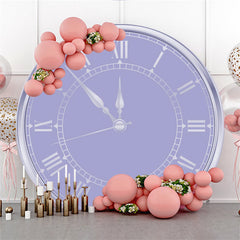 Lofaris Light Purple Clock Backdrop For Happy Birthday Banner