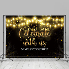 Lofaris Lighting Night Bokeh Happy 50Th Anniversary Backdrop