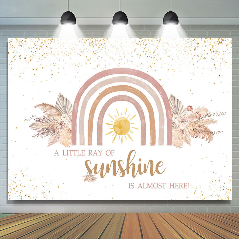 Lofaris Litter Sunshine Is Almost Here Baby Shower Backdrop