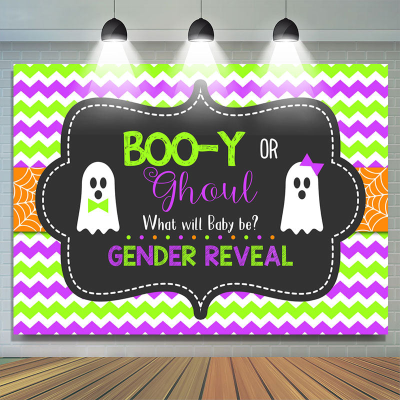 Lofaris Little Boo What Will Baby Be Gender Reveal Backdrop