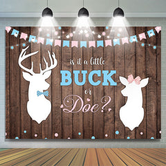 Lofaris Little Buck or Doe Baby Shower Gender Reveal Backdrop