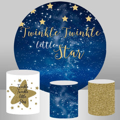 Lofaris Little Star Galaxy Round Baby Shower Backdrop Kit