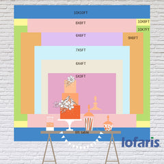 Lofaris Floral Pink Oh Baby Photoshoot Backdrop for Shower