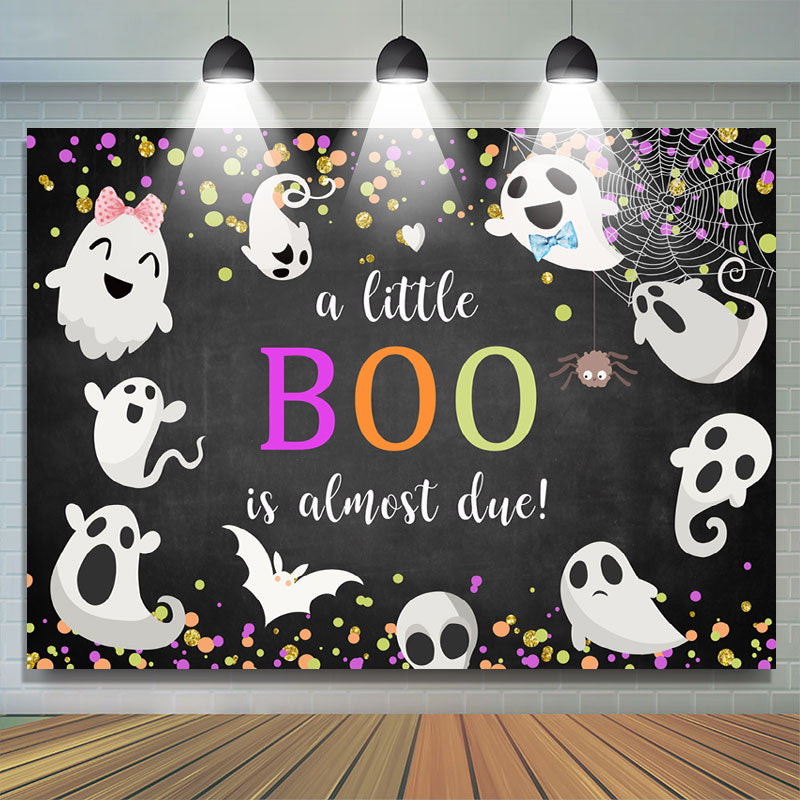 Lofaris Lovely And Cute Ghosts Halloween Themed Baby Shower Backdrop