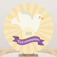 Lofaris Lovely Dove First Comminion Circle Backdrop For Event