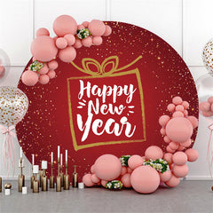 Lofaris Lovely Gift Circle Happy New Year Holiday Backdrop